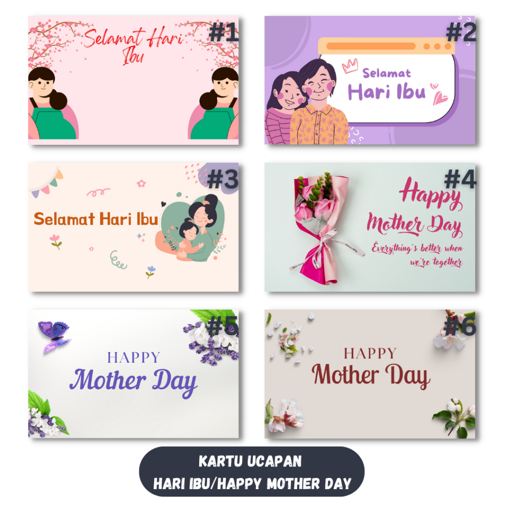 Jual Kartu Ucapan Hari Ibu Mother Day | Greeting Card Hari Ibu Mother