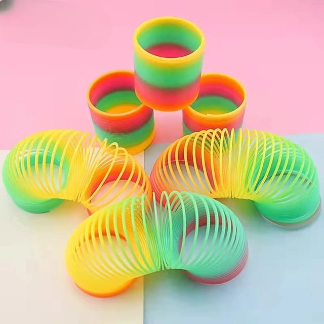 Rainbow Spiral Springs,4PCS Magic Slinky Rainbow Ideal für alle Kinder