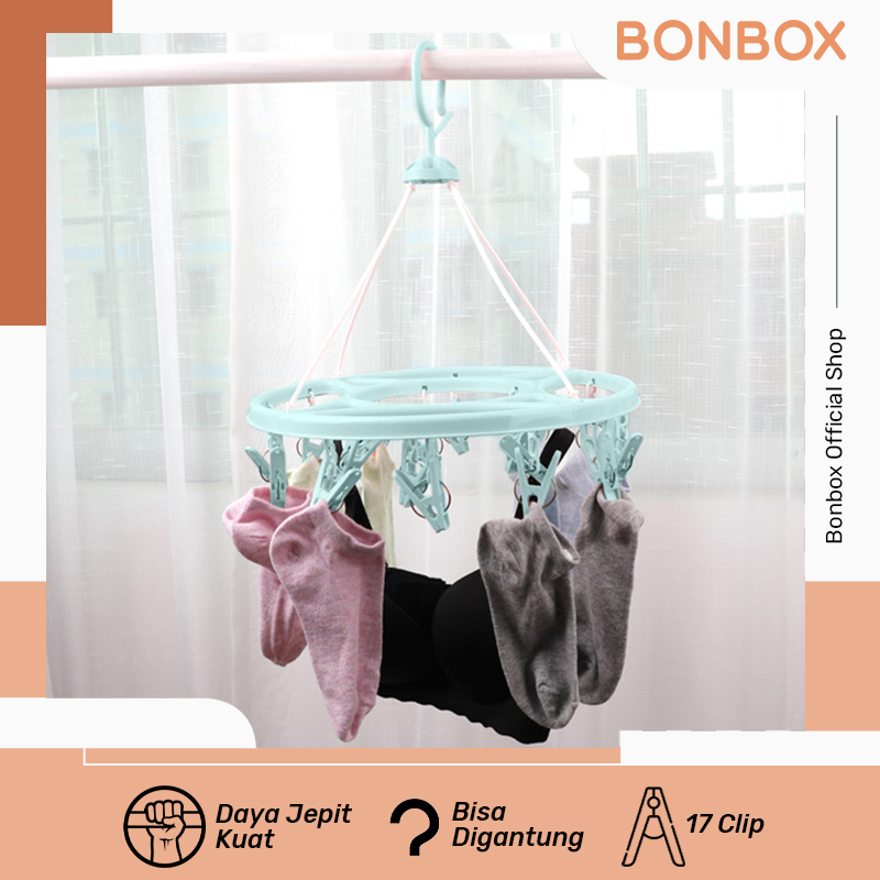 Jual BONBOX Gantungan Jemuran Gantung Putar Plastik Jemuran Pakaian