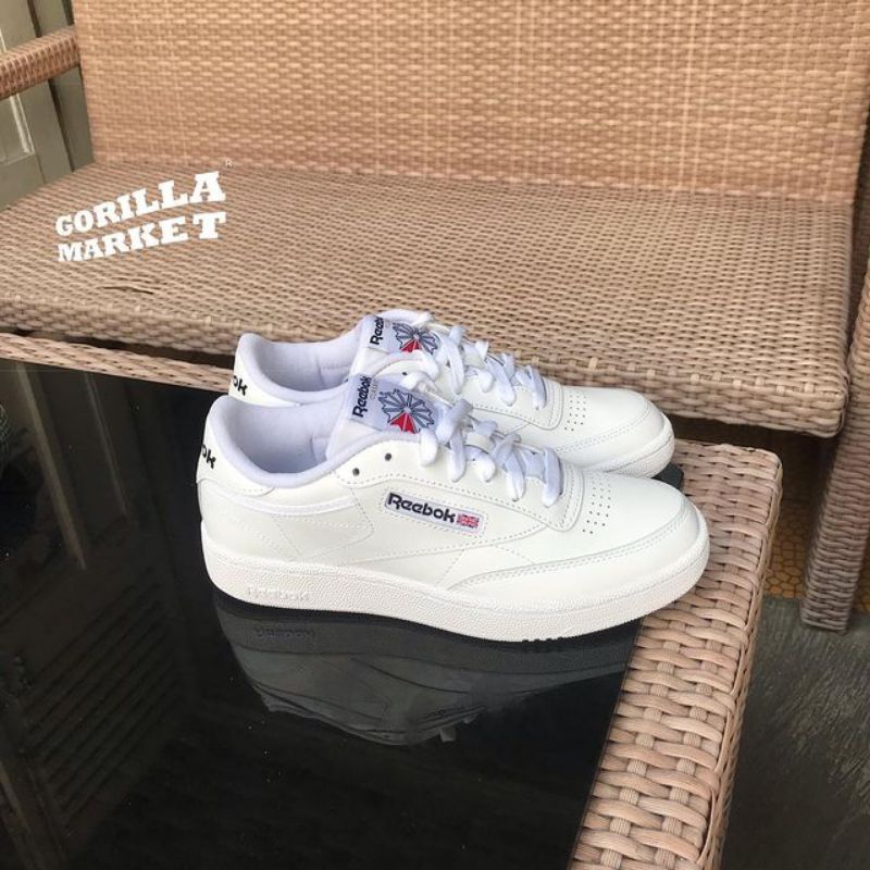 Jual REEBOK CLUB C85 FULL WHITE BLACK | Shopee Indonesia