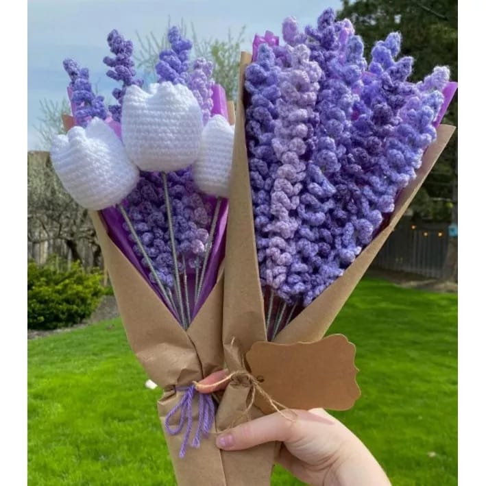 Jual LAVENDER FLOWER CROCHET/ Bunga Rajut Lavender | Shopee Indonesia
