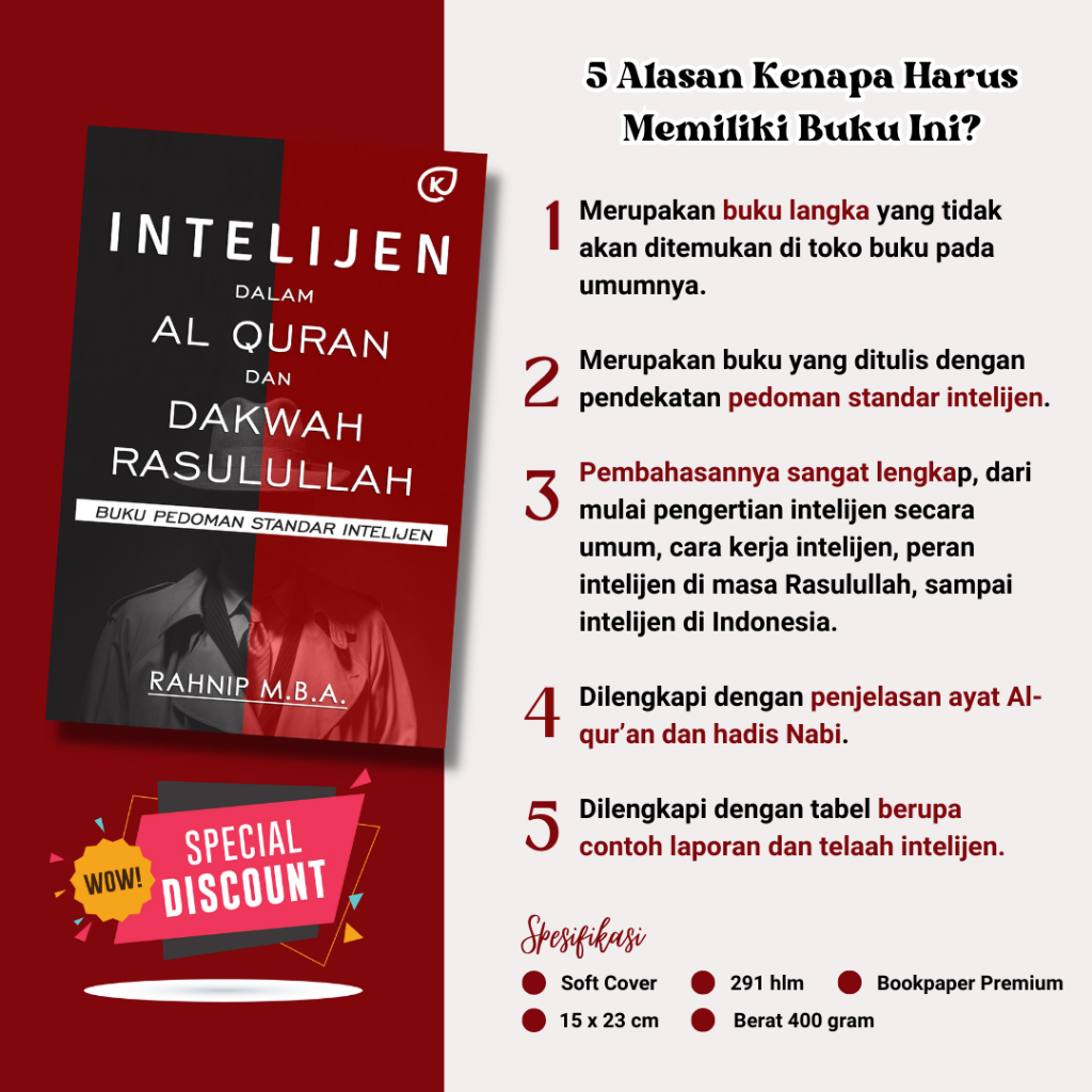 Jual Intelijen dalam Al-Qur`an dan Dakwah Rasulullah; Buku Pedoman ...