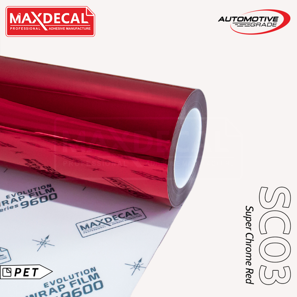 Jual [ROLL] MAXDECAL 9600 SC Super Chrome Series Krom Kilap Gloss ...