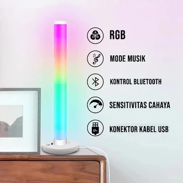 PPLUS Lampu LED RGB Bar Strip Spectrum Audio Indicaror Music Sound Control Lamp Lampu RGB