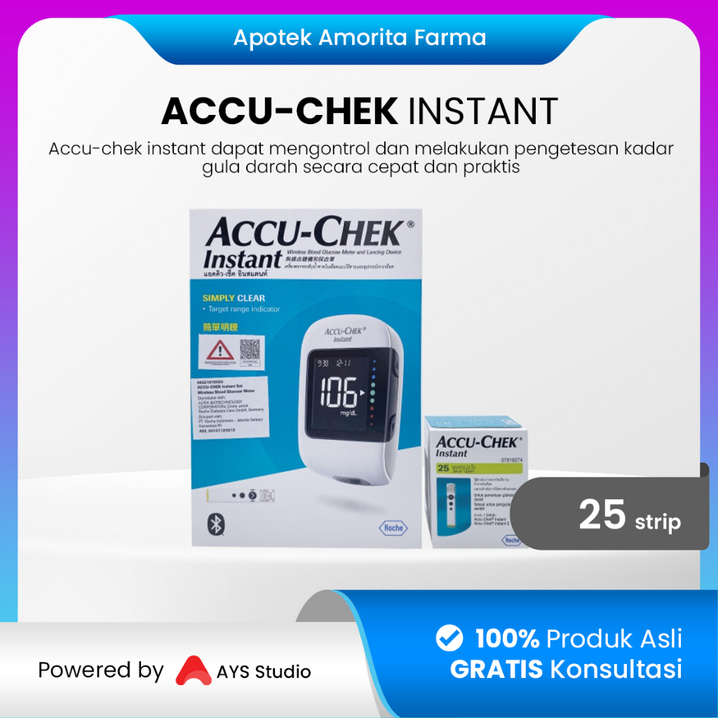 Jual Accu Chek Instant Paket Alat Cek Tes Gula Darah Alat Strip