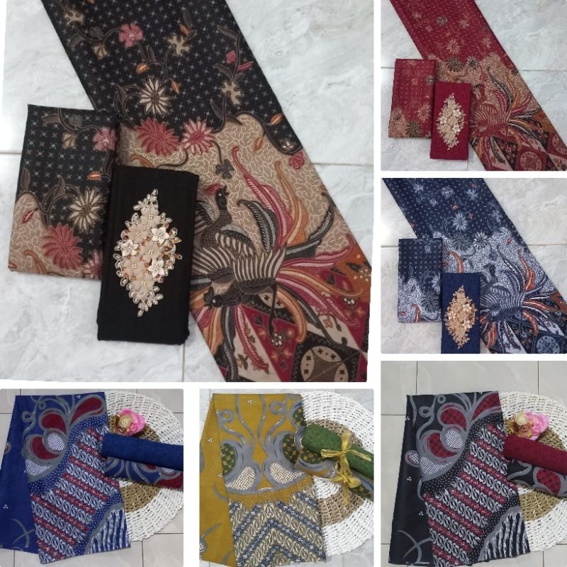 Jual KAIN BATIK MOTIF MAHALINI SET EMBOS | Shopee Indonesia