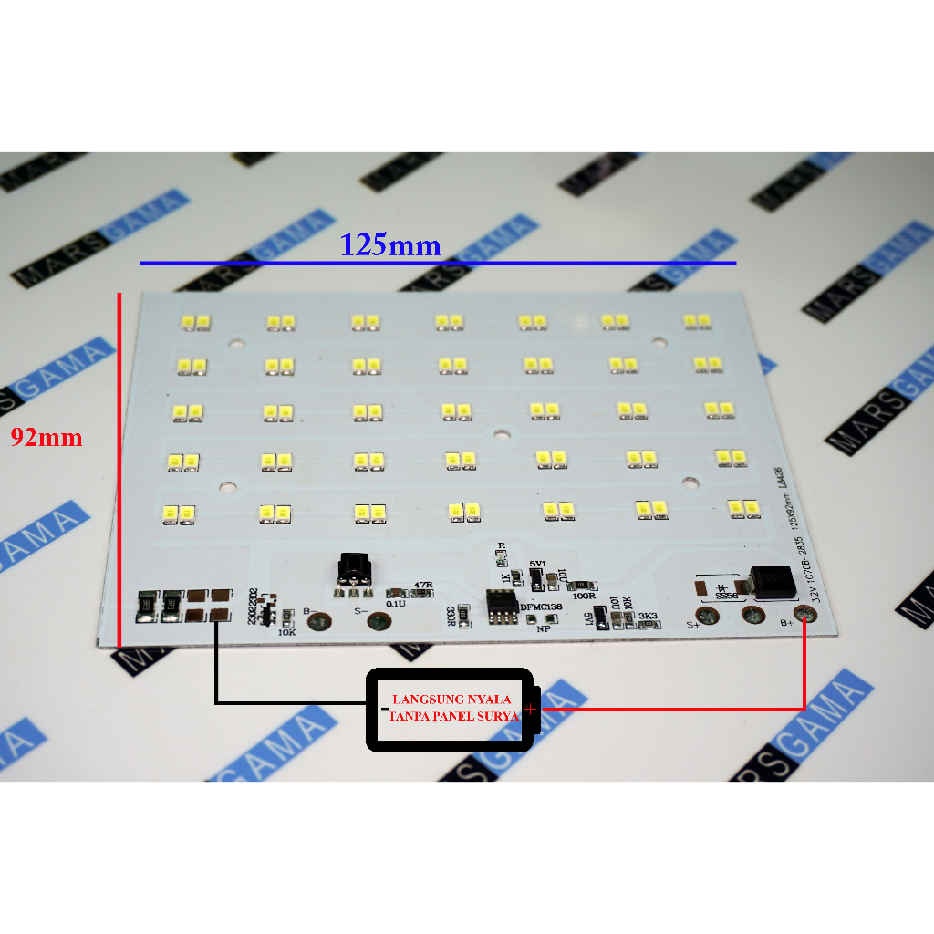 Jual PCB Papan Led SMD 2835 Input 3.2v - 3.65v lifepo4 32650 DIY Led ...
