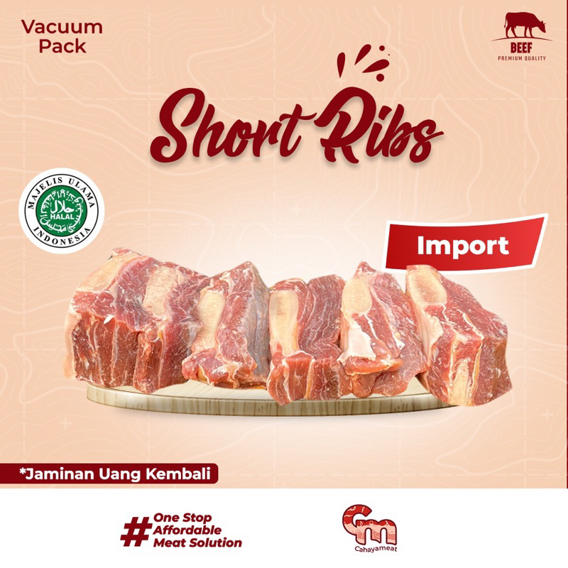 Jual Iga Sapi Aus Daging Tebal Kualitas Super Beef Short Ribs Grade A