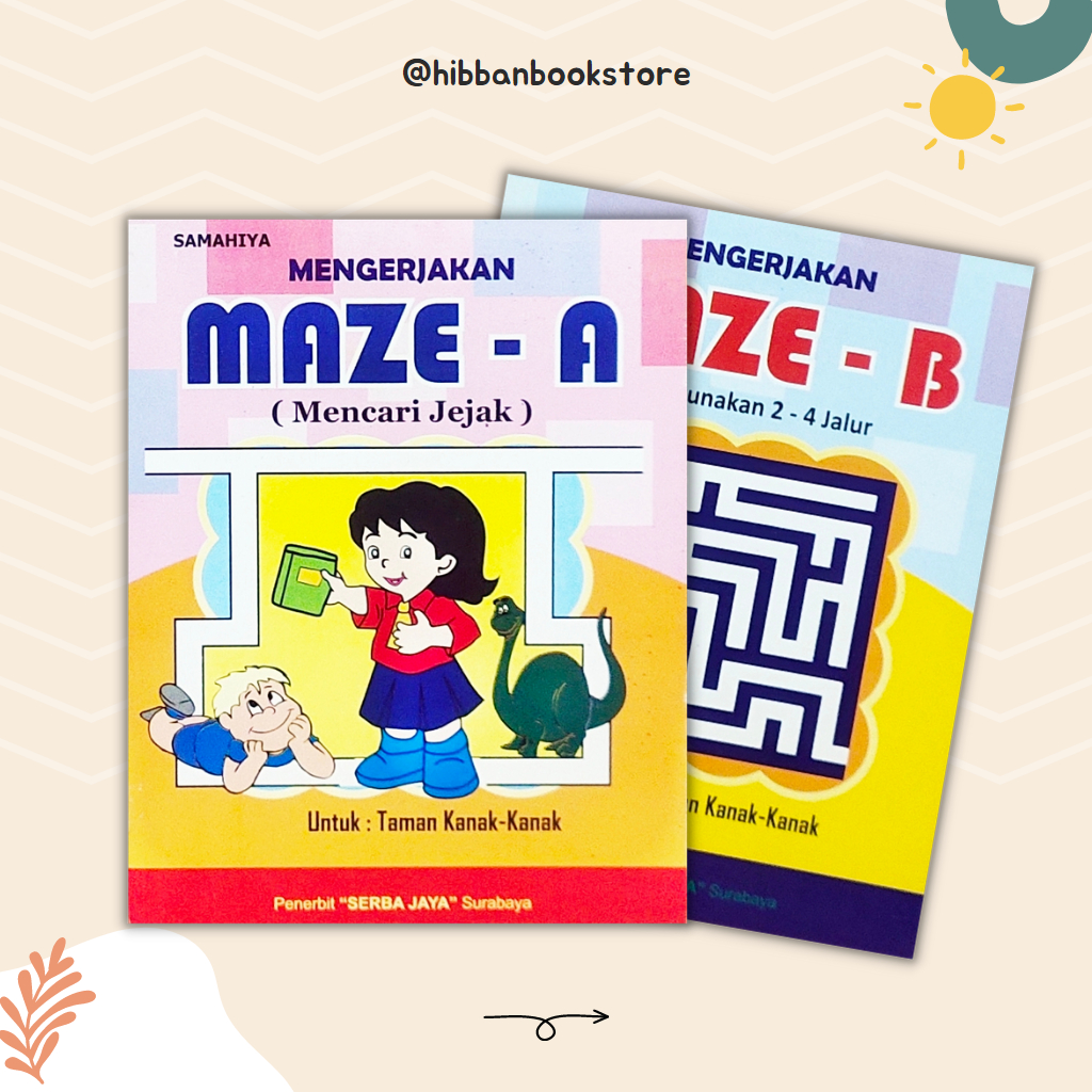 Jual Paket Hemat 2 Buku Anak Mengerjakan Maze A Dan B Mencari Jejak ...