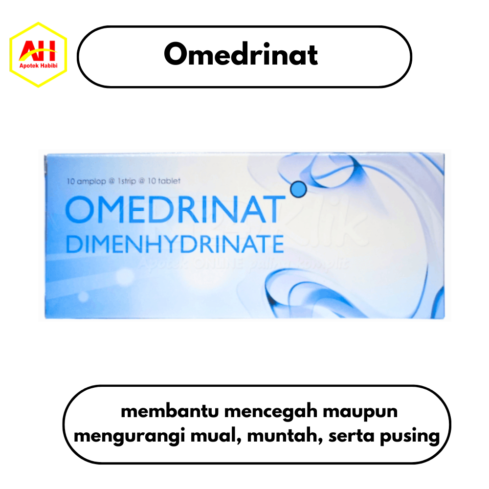 Jual OMEDRINAT 50 MG 1 STRIP ISI 10 TABLET Obat Meredakan Mual dan