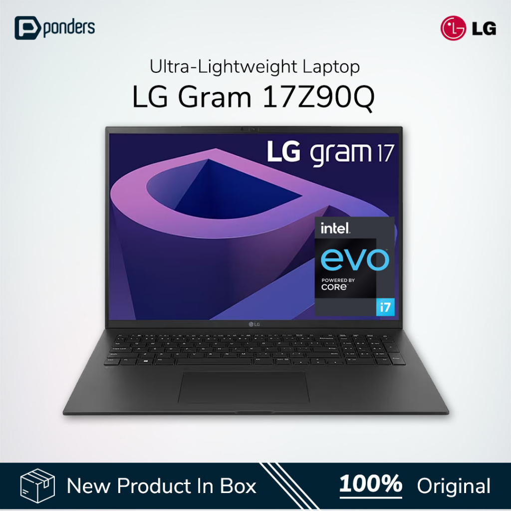 Jual Laptop 17 Inch LG Gram 17Z90Q Core i71260P / 1TB 32GB DDR5