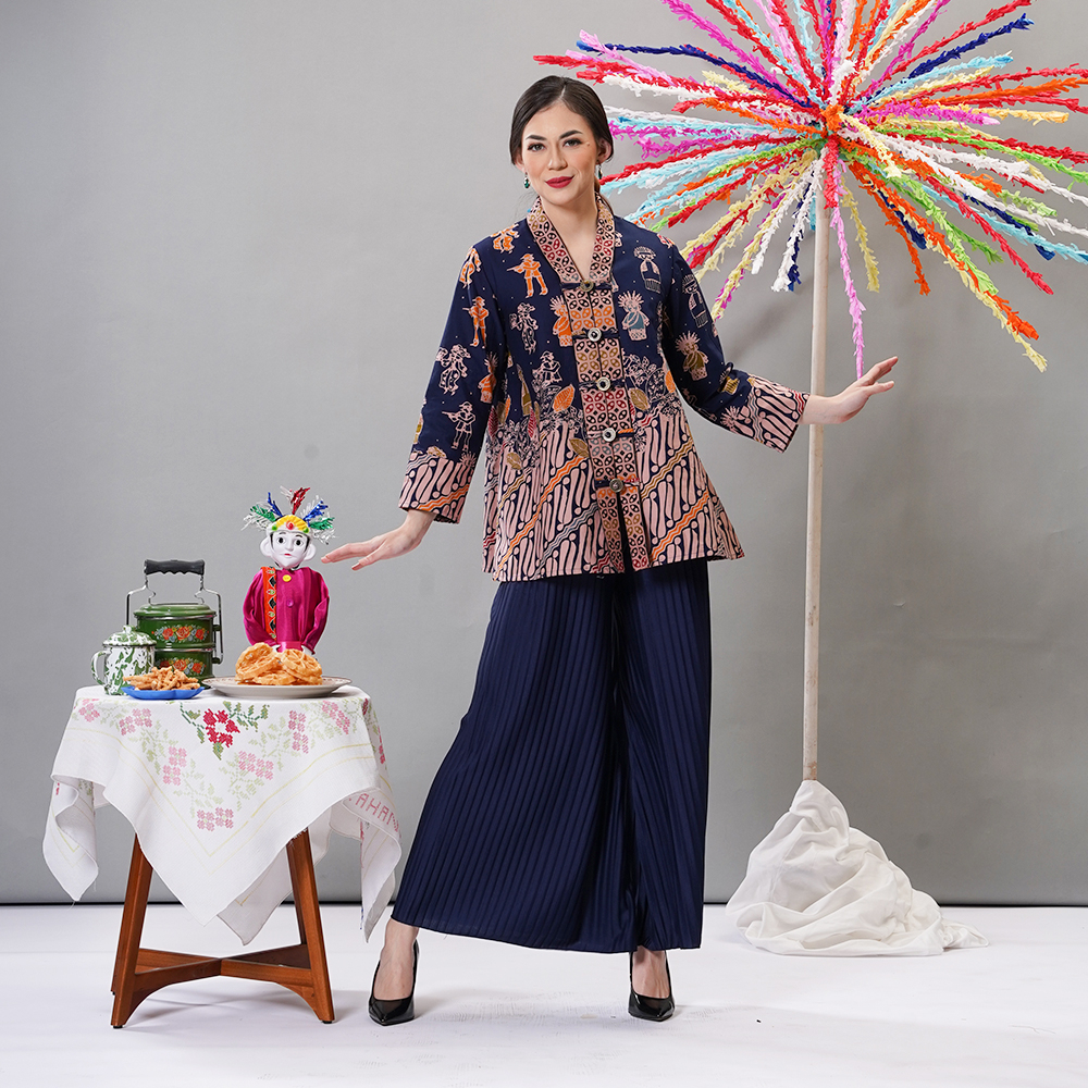 Jual NONA RARA Klarisa Betawi T2221 Baju Batik Kasual Modern Shopee Indonesia