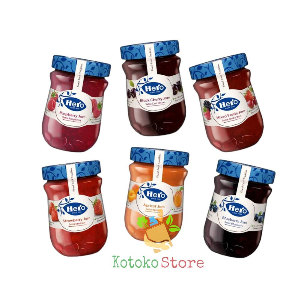 Jual Hero Strawberry Blueberry Mixed Fruit Jam / Selai Hero 340gr ...