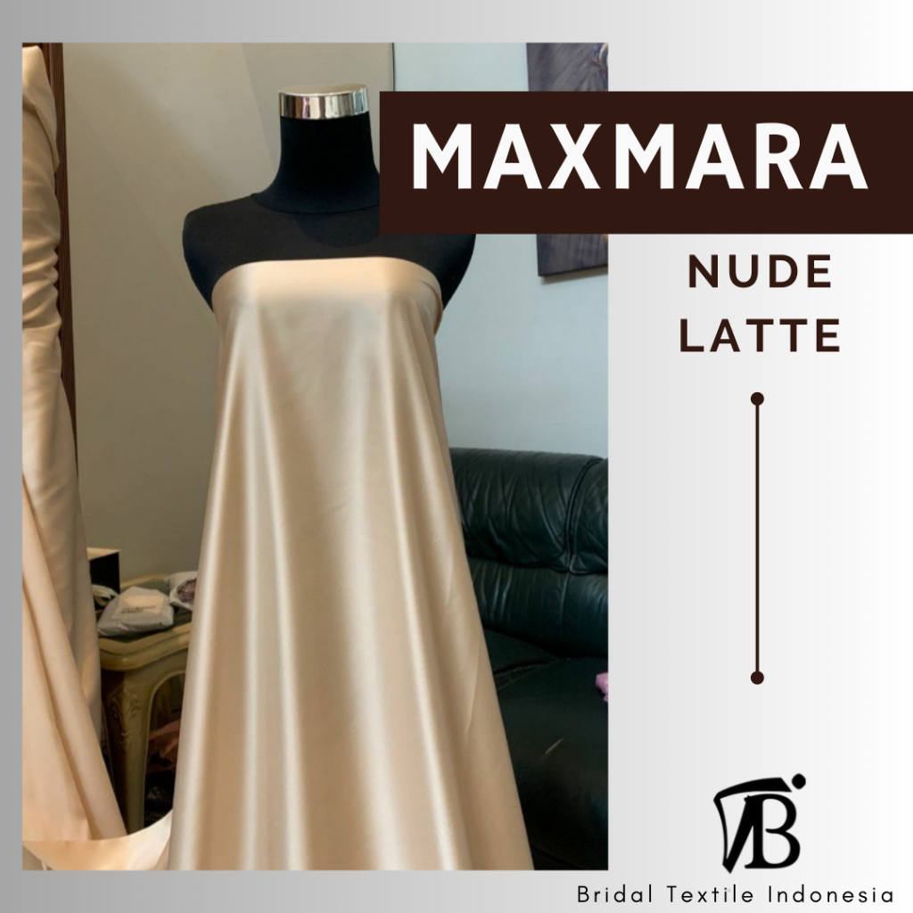 Jual Kain Bahan Furing Satin Maxmara Original Premium Lux Luxury Gaun
