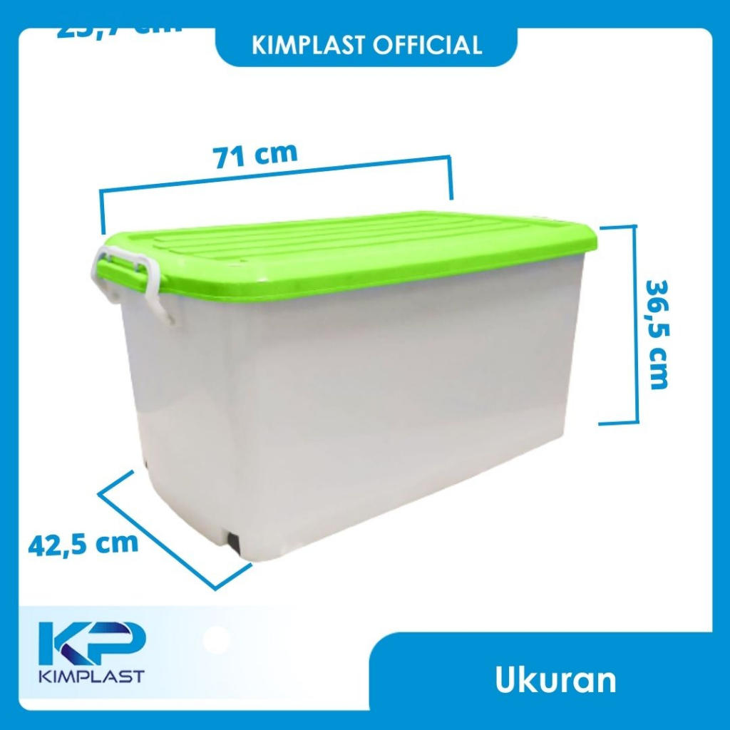 Jual KIMPLAST BOX Container 90 Liter Putih Warna/ Dengan Pegangan ...