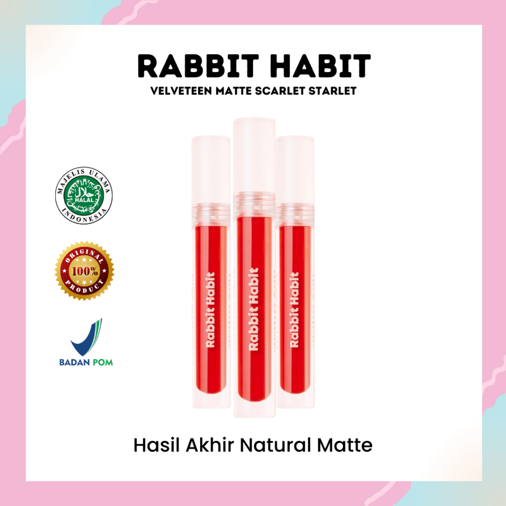 Jual Rabbit Habit Velveteen Matte #09 Scarlet Starlet 3.6gr (100% ...