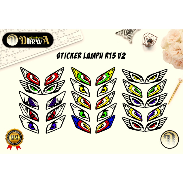 Jual Sticker Stiker Lampu Mata Elang Yamaha R15 V2 | Shopee Indonesia