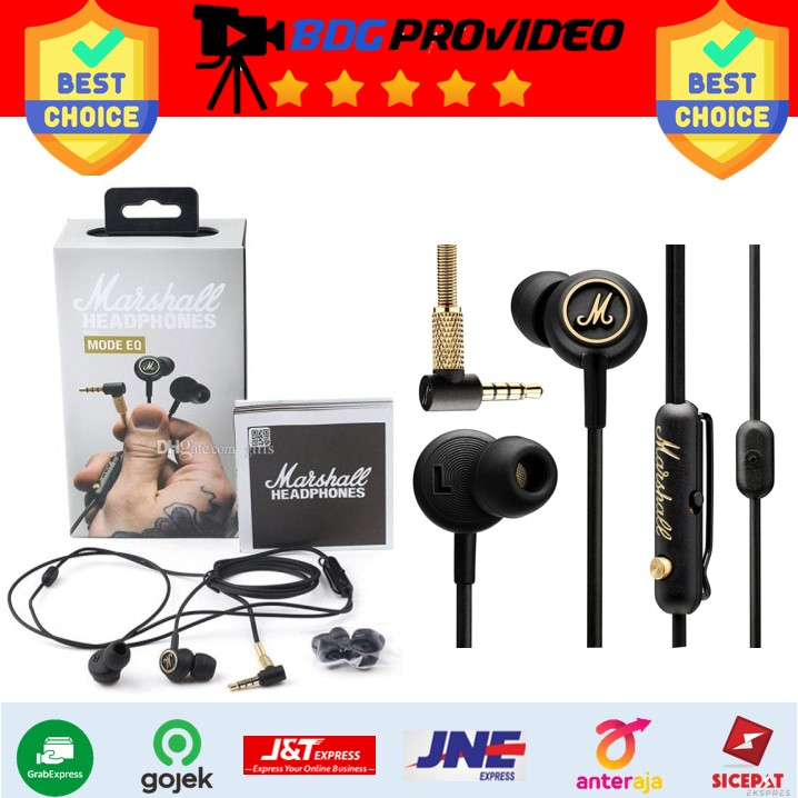 Jual Marshall EQ Mode In Ear Headphone Noise Isolation Headset Black