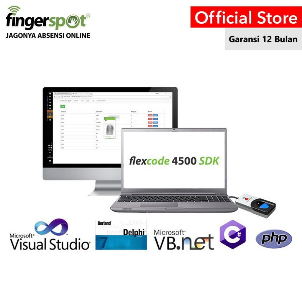 Jual Fingerprint SUPPORT BPJS - U Are U 4500 - FlexCode 4500 SDK ...
