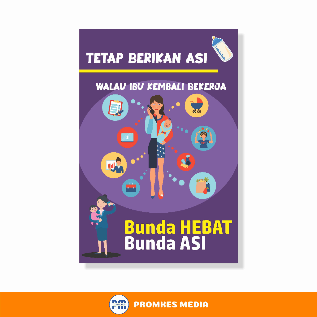 Jual Poster Kesehatan Asi Ekslusif Ibu Menyusui Ibu Bekerja Tetap