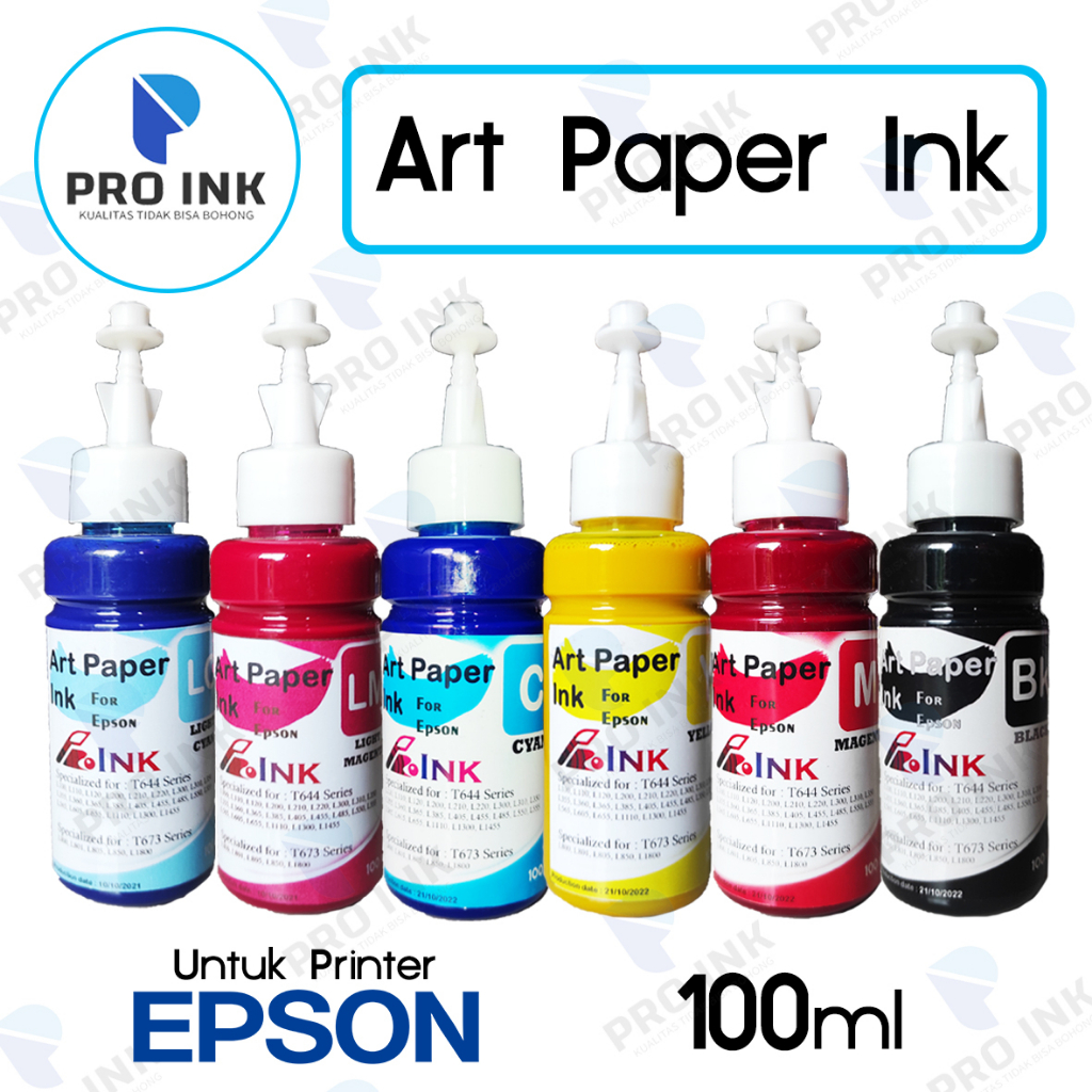 Jual Tinta Art Paper Epson 100 Ml Pro Ink High Quality Import Semua Printer Epson L100 L110 9251