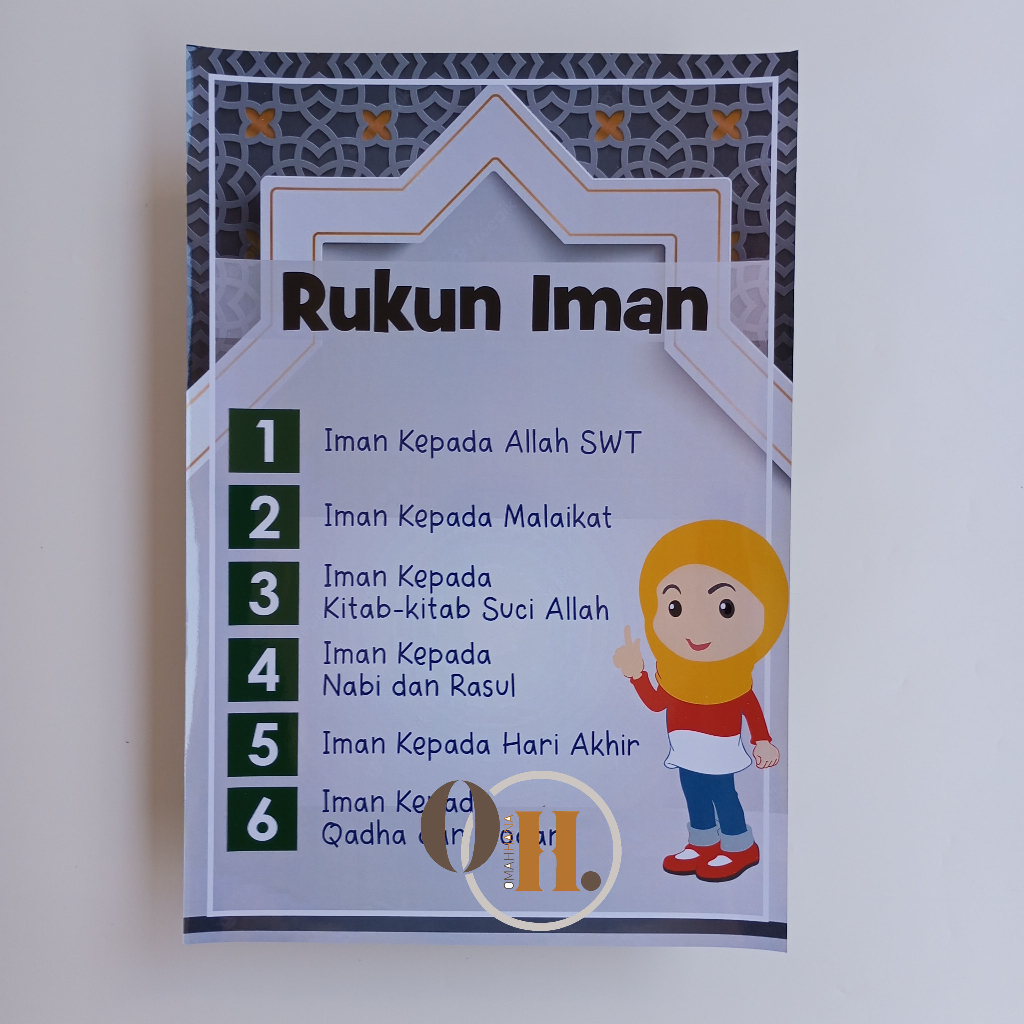 Jual Poster Rukum Iman - Poster Keagamaan - Rukun Iman Ada 6 | Shopee
