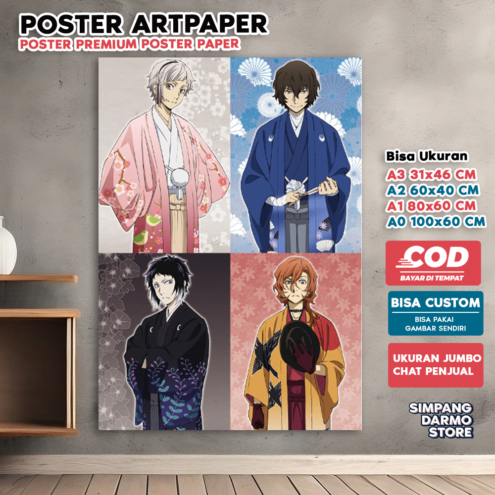 Jual Poster Anime Bungou Stray Dogs: Kualitas HD dan Bisa Custom untuk ...
