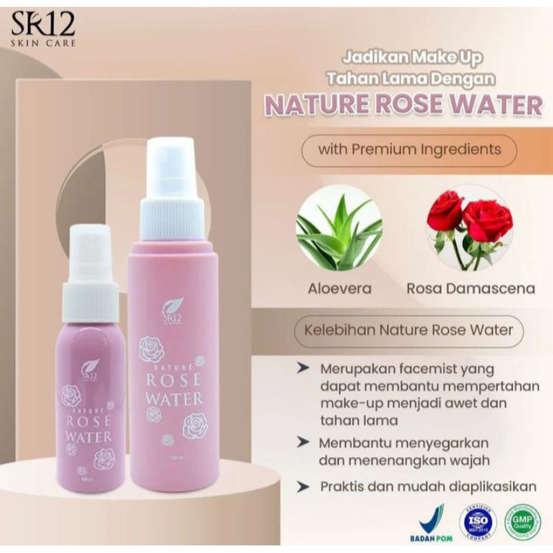 Jual NATURE ROSE WATER SR12/SETTING SPRAY SR12 MENENANGKAN KULIT