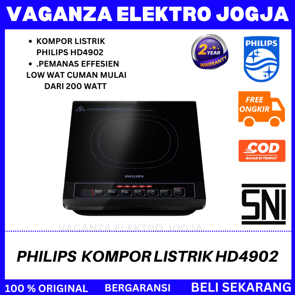 Jual KOMPOR INDUKSI LISTRIK PHILIPS// Philips Induction Cooker HD 4902 ...