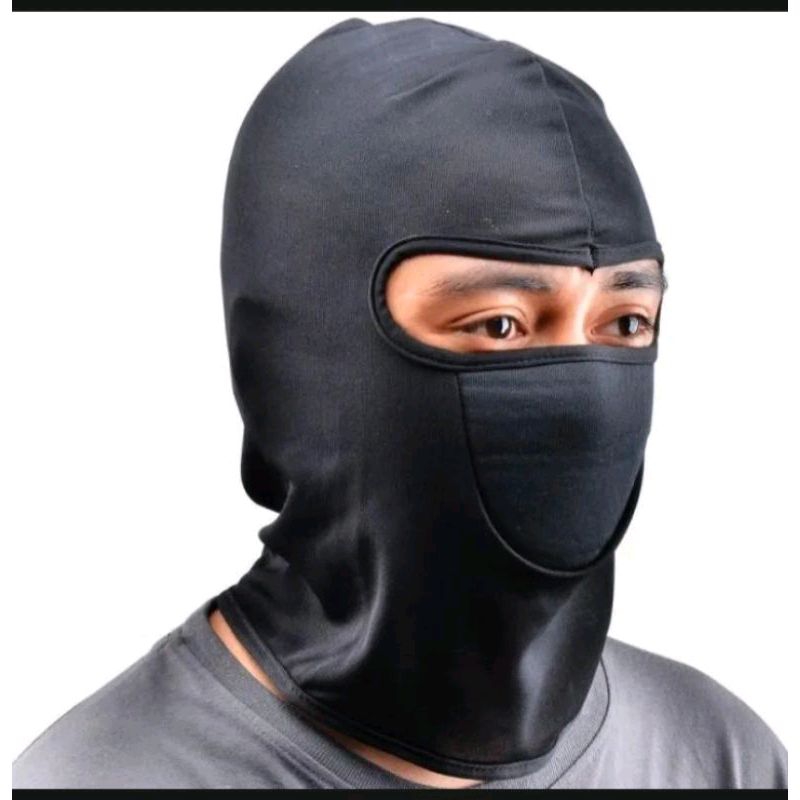 Jual Masker Buff Ninja Full Face Balaclava Hitam Polos Motor Helm ...