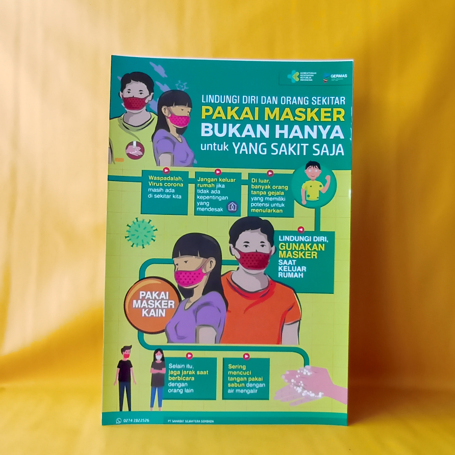 Jual Poster Peraturan | Poster Pakai Masker Bukan Untuk Yang Sakit Saja ...