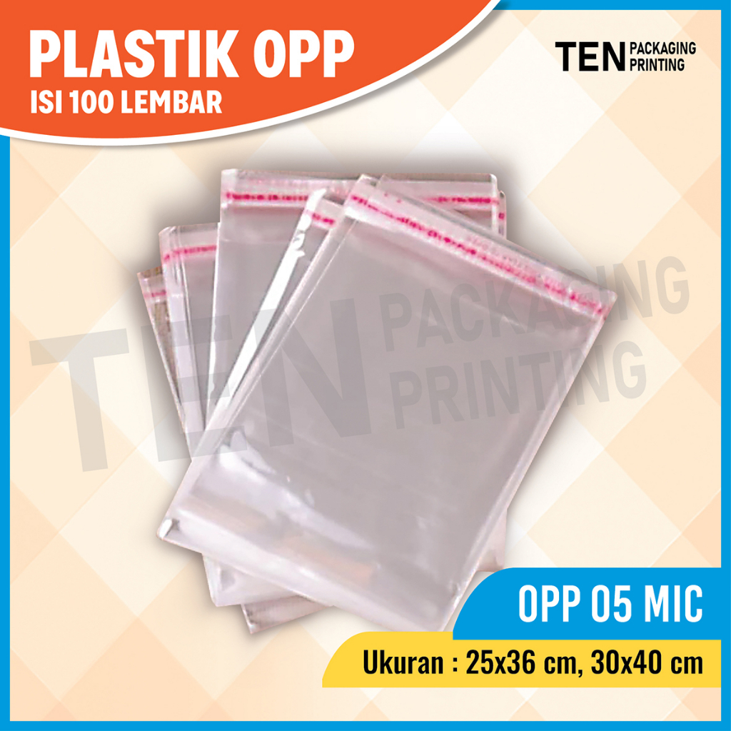 Jual Plastik Opp Tebal 05 Mic Murni Garmen 25x36 30x40 Plastik Packing Pakaian Baju Shopee 7200