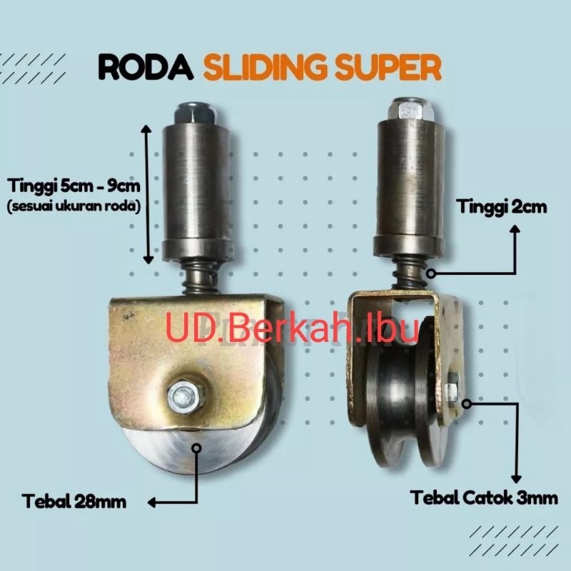 Jual Roda Pagar Sliding Besi Super 8 Cm Solusi Pagar Rumah Sliding Roda Gerbang Sleding Sistem 8082