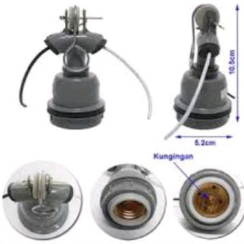Jual FITTING E27 WD PLASTIK & BESI Lampu Satu Set Jalan WD Hijau ...
