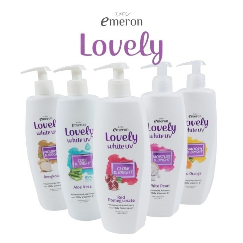 Jual EMERON LOVELY Hand & Body Lotion 500ml (BOTOL PUTIH) Shopee