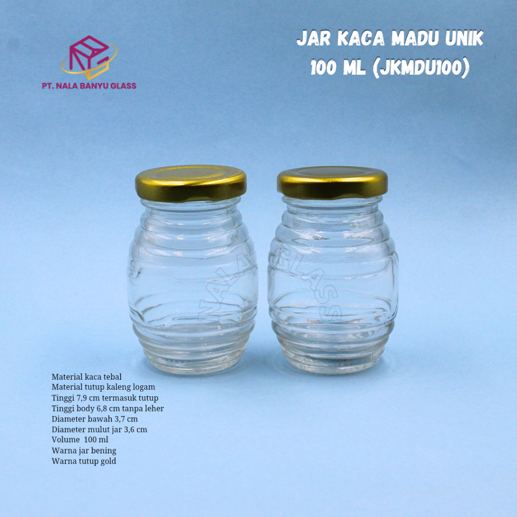 Jual Jkmdu100 Jar Kaca Madu 100ml Tempat Madu Toples Kaca Madu Botol Madu Shopee Indonesia 8481