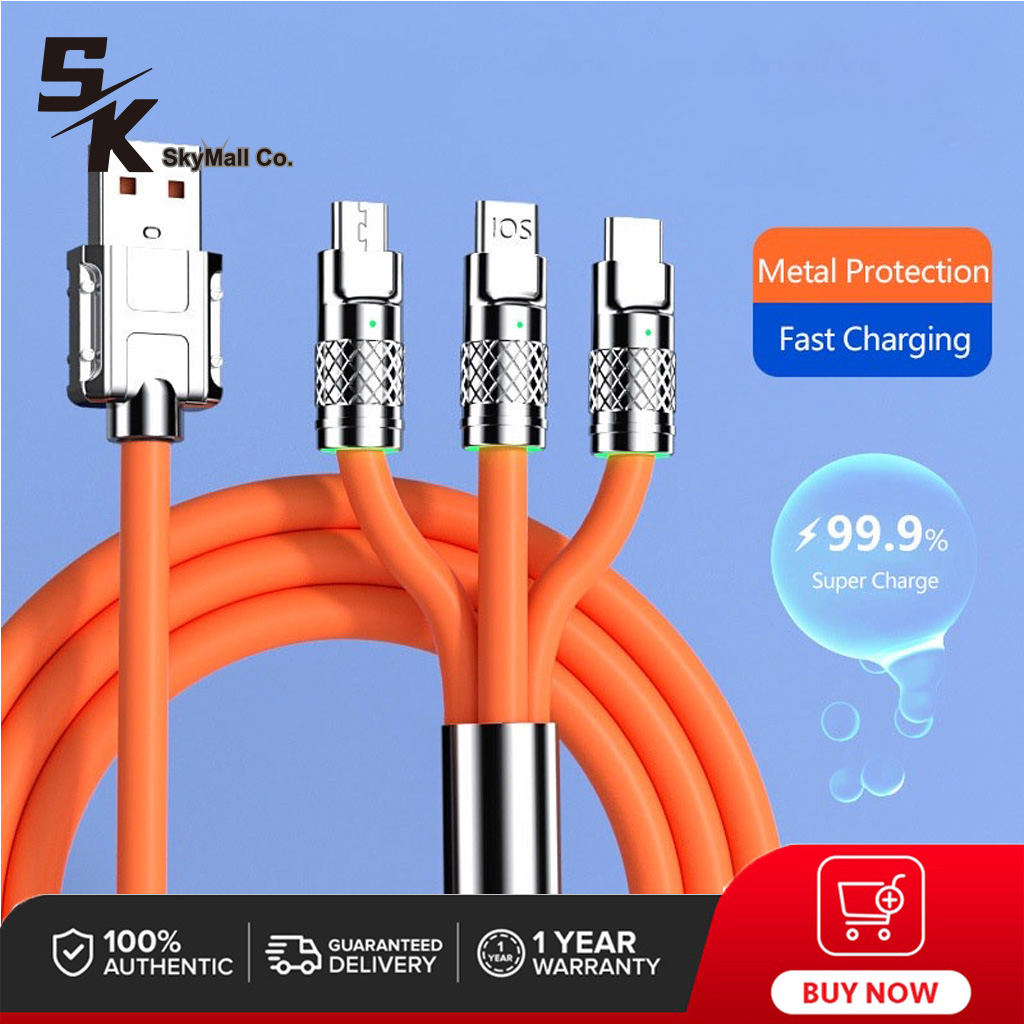 Jual 【CB026】SK Kabel Data Fast Charging 3 In 1 120W Micro usb Type-C ...