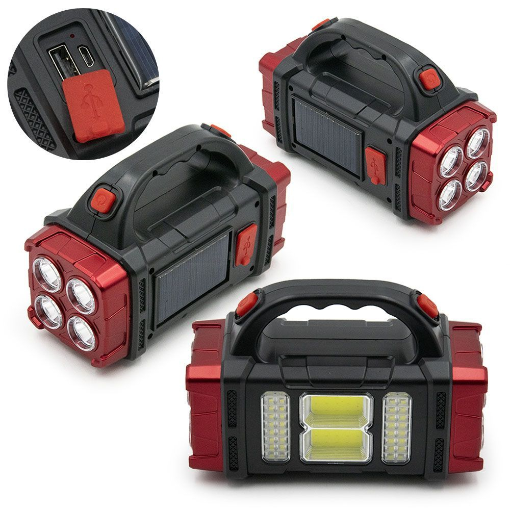 Jual Senter LED tangan surya multifungsi, 25W (HB-2678) | Senter LED ...