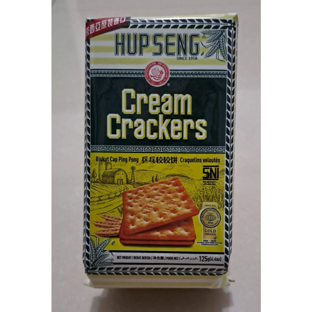 Jual Biskuit HUP SENG Cream Crackers Rasa Original 125GR Malaysia ...