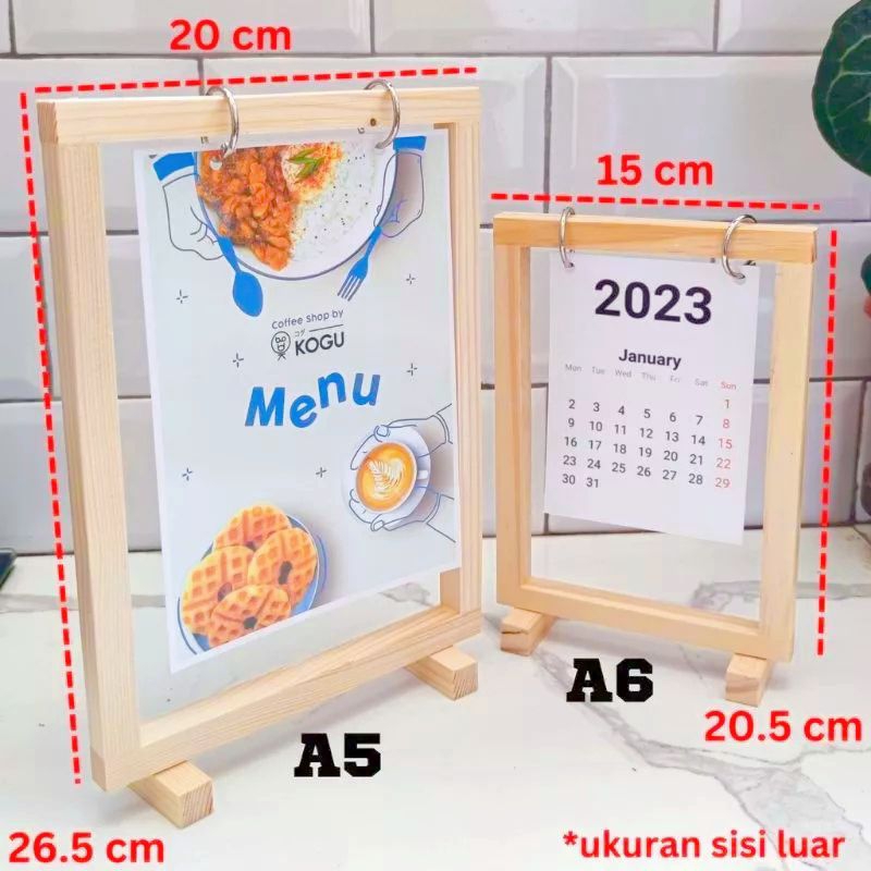 Jual stand gatung menu/kalender/no meja cafe | Shopee Indonesia