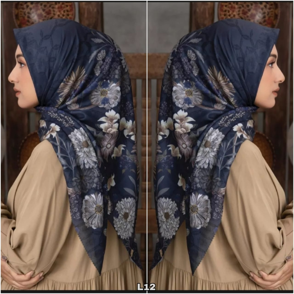 Jual Promo Hijab Motif Terbaru Jilbab Segi Empat Voal Premium