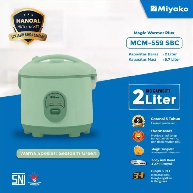 Jual Rice Cooker Miyako Mcm Sbc Magicom Liter Panci Nanoal