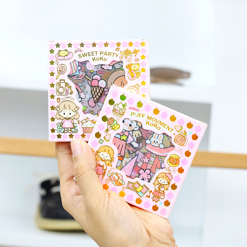 Jual (BISA COD) Sticker Momo Isi 100 Lembar Per Box / 4 Warna Lucu