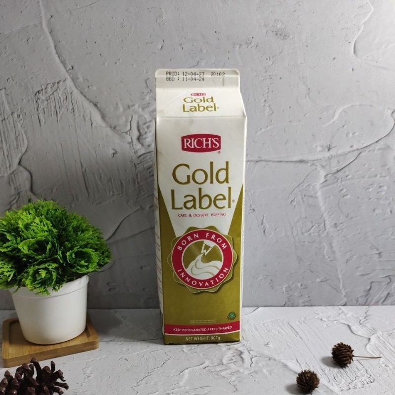 Jual Whipping Cream RICH'S Gold Label Krim Kocok 907 GR Shopee Indonesia