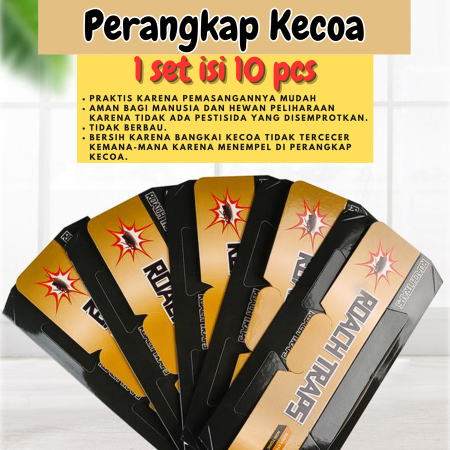 Jual Jebakan Perangkap Kecoa Lem Kecoak Cicak Rumah Pest Control Isi Pcs Shopee Indonesia