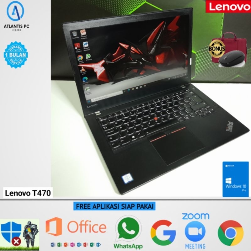 PC Portable Lenovo ThinkPad T470 Reconditionné – I5, 8 Go RAM, SSD 256 Go, Win11, 14″ – Garantie 12 Mois