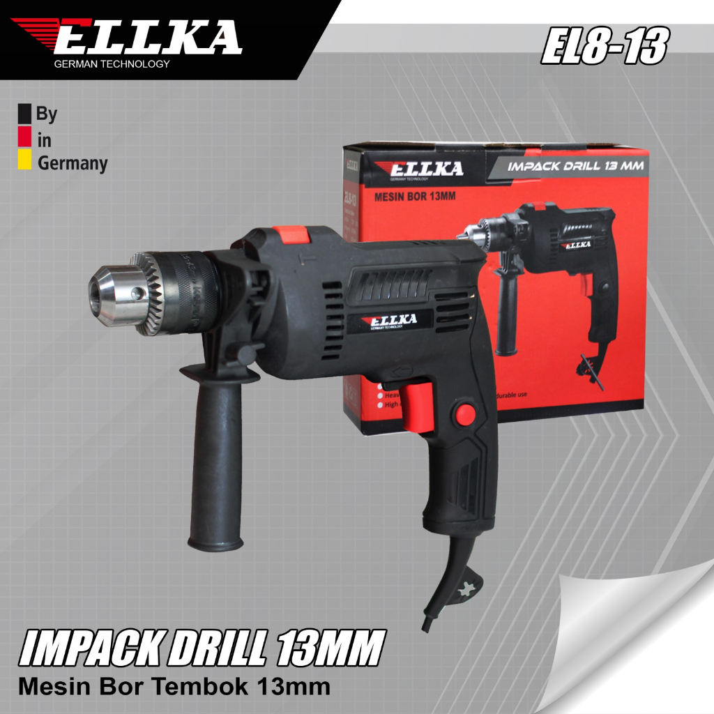 Jual Promo boss!! Mesin Bor Impact Drill Listrik 13mm Bolak Balik elka ...