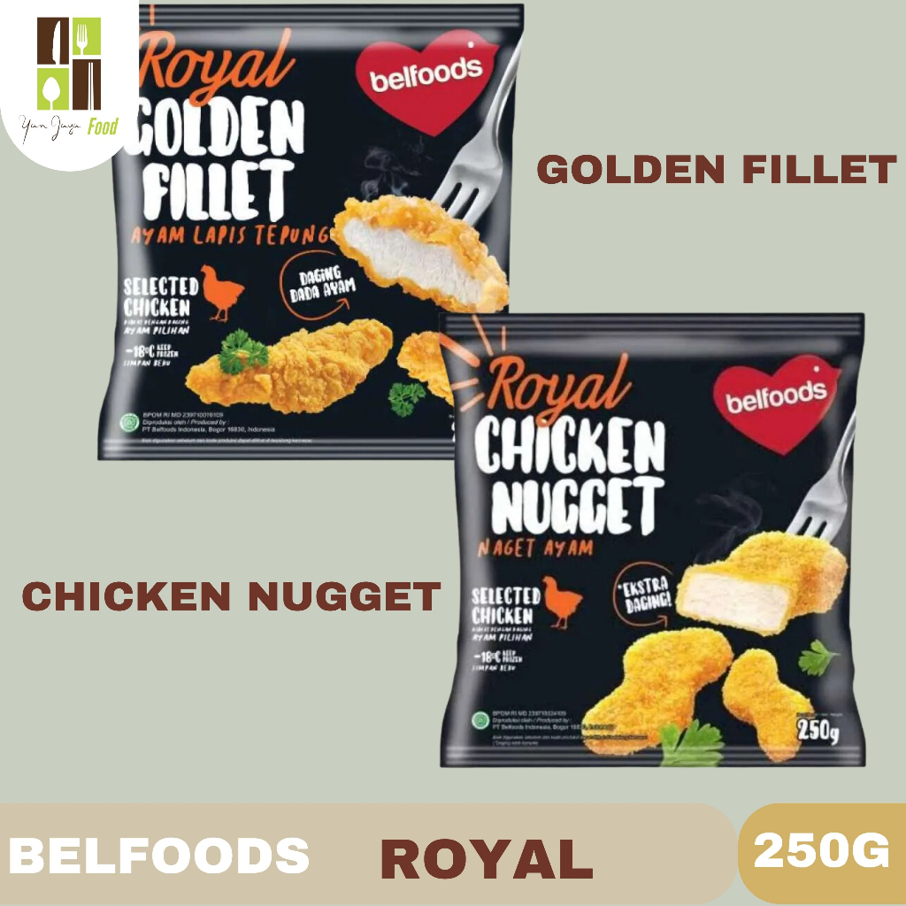 Jual Belfoods Royal Golden Fillet Chicken Nugget 250g Shopee Indonesia