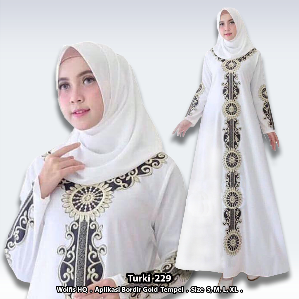 Jual Abaya Gamis Putih Wanita Kekinian Abaya Putih Jubah Putih Wanita