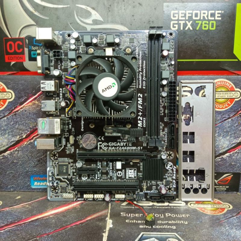 Jual Motherboard AMD Gigabyte Socket FM2+ Processor AMD APU A66400k